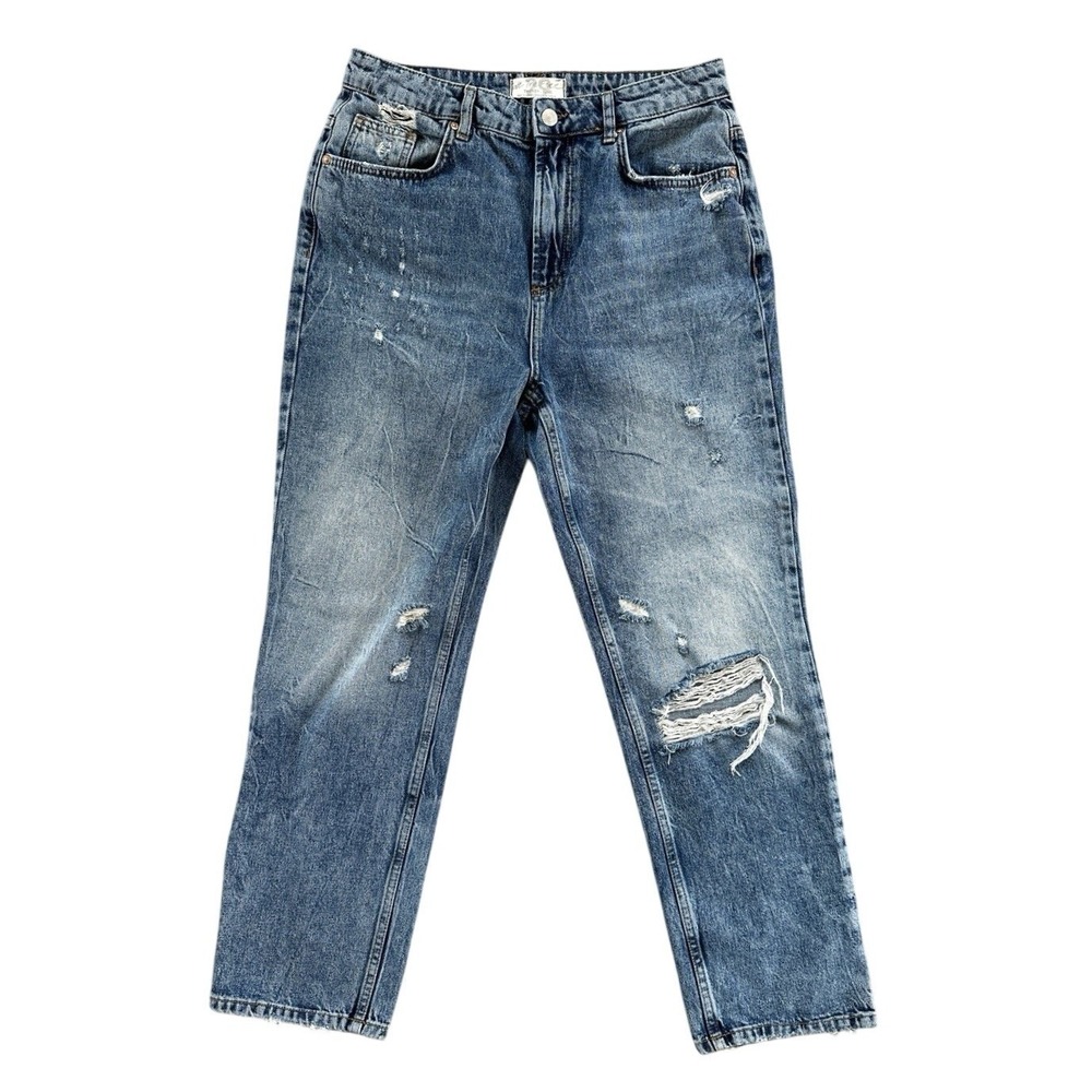 We the Free People Dakota Straight Leg Jeans Size 29 Denim Distressed Cigarette‎